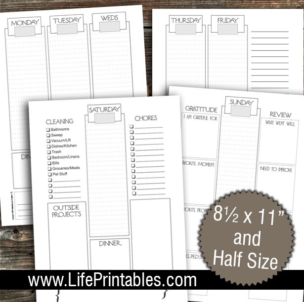 Weekly Planner with Gratitude (item 7)